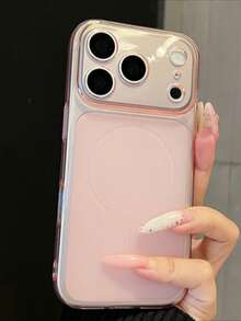 Luxury Translucent Clear Camera Protection Soft Phone Case Compatible With IPhone 18ProMax 18Pro 17 Pro Max 17 16 15 14 13 Pro Max Lens Protective Back Cover - Pink - View 4