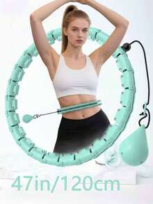 Adult Fitness Weighted Pilates Ring, 47 Inch/120 Cm Large Size, 24 Detachable Sections, Suitable For Women And Beginners - Multicolor - View 2