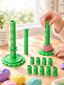 Modular Clay Bloom Maker,With Clay Tools,DIY Clay Flower Maker Kit,Flower Tower Clay Extruder Mold Set,Plastic Mold,DIY Bouquet Making,Handmade Flower Craft,Suitable For Modeling Dough,Clay,Gifts For Craft Enthusiasts,Christmas Gifts,Party Favors - Multicolor - View 2