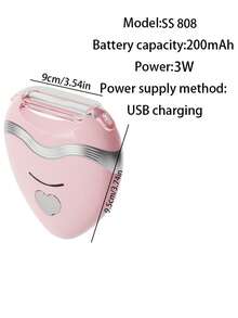 Alat Cukur Elektrik Sensor Gerak Cerdas Berbentuk Hati Terbaru, Perangkat Penghilang Bulu Basah & Kering yang Praktis untuk Pria dan Wanita, Alat Cukur Ketiak Wanita, Pemangkas Bulu Kemaluan, Alat Cukur Elektrik Portabel - Beraneka warna - View 3