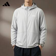 Adidas Unisex New Sports Hoodie Jacket Casual Sweatshirt JN8452 - Light Grey - View 2