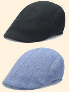 1/2 buah Baret Unisex Warna Polos yang Dapat Diatur, Topi Kasual Luar Ruangan Modis, Cocok untuk Musim Gugur/Dingin, Jalanan, Bisnis, Pesta - MultiWarna - View 20