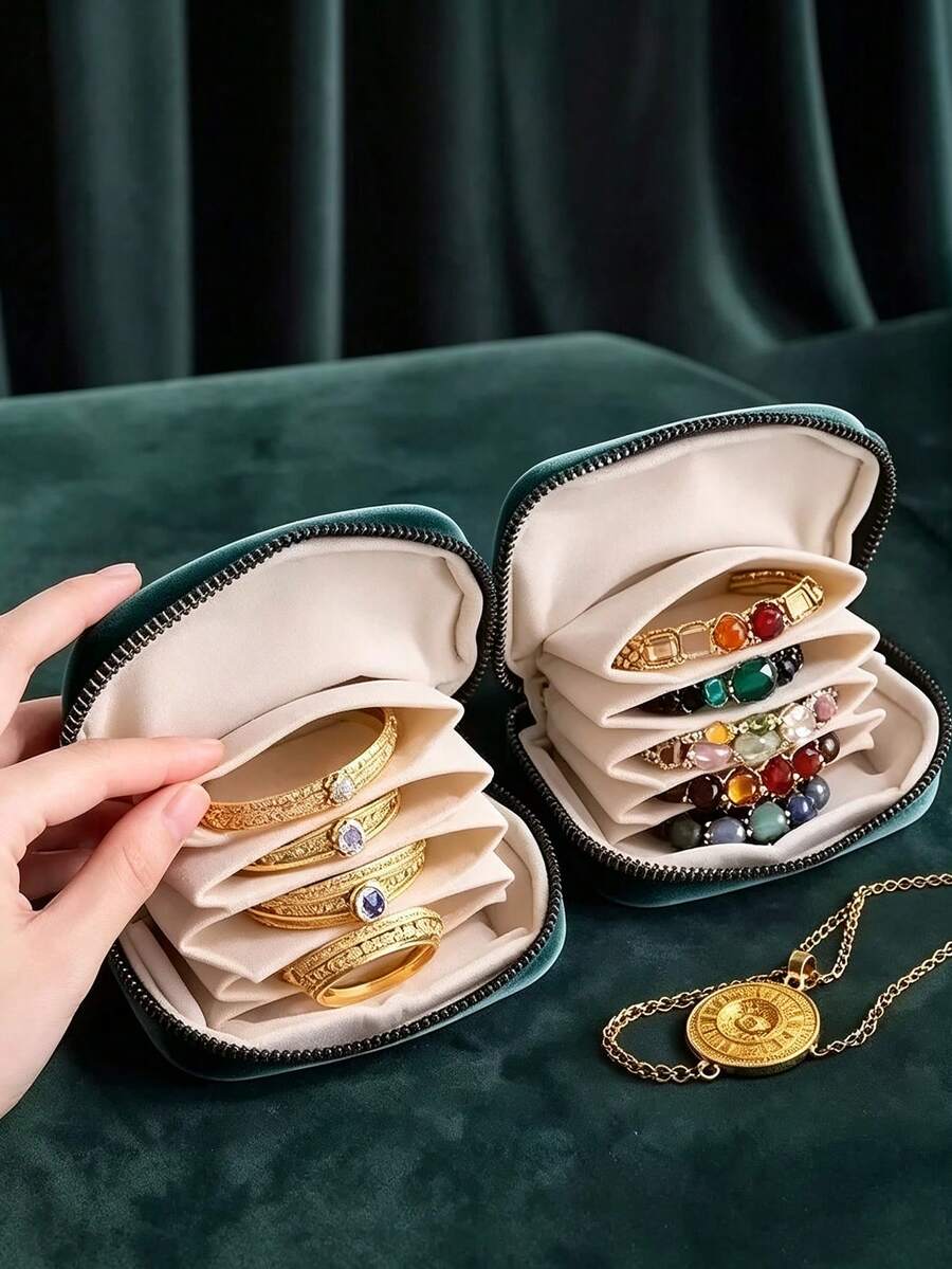 Jewelry Storage Pouch To Keep Necklaces Free From Tangles Portable Storage Bag For Active Professionals Sleek Portable Storage Bag Great For Business Trip Commute Vacation Beach Cruise OutdoorStorage Bag PortableStorage Bag Travel Organizer Bag - Multicolor - View 1