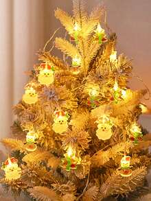 1pc 1.5/3M Christmas Decoration Snowman, Santa Claus, Christmas Tree Pattern Light String, Christmas Indoor Decor Light String, Christmas Decor Lights,Party Decor Prop Light String, Christmas Home Decor Lights, Garden, Outdoor Decor Light String - Yellow Light - View 12