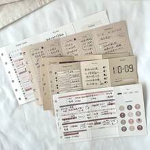 Aesthetic Loose-Leaf Planner Refill Paper, Multi-Functional Planner Inner Pages, Includes To-Do List, Memo And Book Review Pages, Suitable For Personal Time Management - A - View 6
