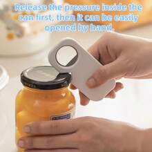 1pc White Stainless Steel Bottle Opener, 3-In-1 Twist Cap Opener, Kitchen Home Can Opener, Beer Bottle Cap Tool, Non-Slip Effort-Saving - White - View 8