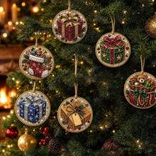 Christmas Decoration DIY Pearl Art Kit For Adults, Hanging Diamond Painting Christmas Ornament Set With Pearls, Irregular Gemstones And Jute Rope, Christmas Handmade Decor - Christmas Set - View 14