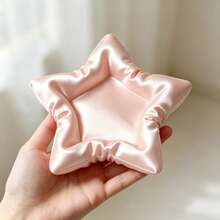 Pink Star-Shaped Jewelry Dish With Pleated Edge, French Luxury Style Vanity Tray For Rings And Necklaces, Entryway Desktop Storage Plate, Girly Heart Design, Birthday Gift For Girlfriend And Best Friend, Home Decor Ornament, Ins Style Practical Item, Exquisite Versatile Value-For-Money Choice - Pink - View 7