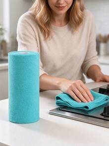 Microfiber Cleaning Roll, Microfiber Car Towel, Car Cleaning Towel Roll, Reusable Cleaning Cloth, Microfiber Towel Roll Easy To Tear, Reusable Cleaning Wet Wipes, Home Kitchen Towel Roll, Car Wash Rag - Multicolor - View 9