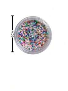 1box/2boxes Christmas Winter New Nail Art Mixed Color Round Glitter Macaron Colorful Polka Dot Sequins DIY Nail Surface Decoration Accessories - Multicolor - View 6