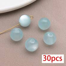 30pcs Resin 10mm Assorted Colors Cat Eye Stone Spacer Beads Round Polished Cat's Eye Loose Beads For DIY Bracelets Necklaces Beading Jewelry Making - Multicolor - View 17