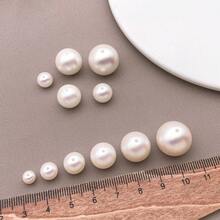 10/20pcs Sakura Pink ABS Faux Pearl Beads Smooth Round Hole Faux Pearl Spacer Beads For DIY Handmade Bracelet Necklace Jewelry Making - Baby Pink - View 5