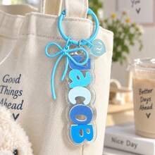 Custom Colorful Letter Keychain, Personalized Name Bag Charm, Customized Key Chain, Customizable Keychains, 2026 Christmas Gift For Family & Friends - Style a - View 5