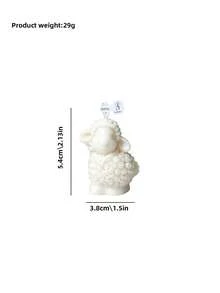 1pc Cartoon Curly Sheep Scented Candle, Creative Atmosphere Decor, Sheep Shaped Handmade Soy Wax Candle, Suitable For Wedding Table Centerpiece, Baby Shower, Home Room Decoration, Holiday Gift Candle - Multi-color - View 8