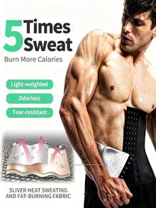 1 set, Cinturón de sudor de verano para hombres, soporte de cintura con hebilla de 4 filas, entrenador de cintura sauna, cinturón protector de cintura para deportes, faja de cintura deportiva para hombres - Multicolor - Ver 7