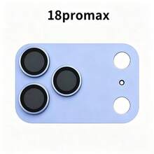 2026新款藍色鏡頭膜，適用於 18 Pro/18 Pro Max相機保護膜，金屬底座有效防止刮傷，AR高畫質玻璃鏡面，時尚手機配色 - 藍色 - 查看 3