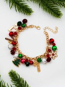 Multifunctional Minimalist Christmas Decor, European And American Style Santa Claus Cane, Christmas Tree Snowflake Bracelet - Style 4 - View 2