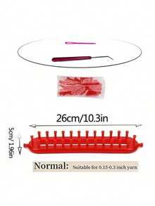 1 Set Handmade Knitting Tool Kit, Includes Knitting Frame, DIY Knitting Tools, Crochet Hooks And Random Color Accessories, Suitable For Making Blankets, Scarves, Hats, Shawls And Knitted Sewing Projects. - Multicolor - View 13