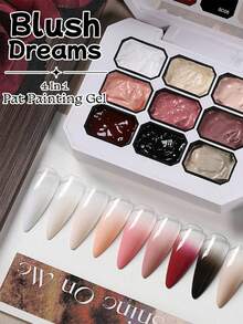 UR SUGAR 9 Colors/1 Set 4-In-1 Painting Gel Nail Polish, Suitable For Gradient Nail Art, Printed Patterns, Soak-Off Removal, UV/LED Gel, Autumn Style - Multicolor - View 18