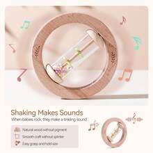 Rain Sound Simulator Toy, -Shaped Home Decor Ornament, Indoor/Outdoor Soothing Rain Sound Tube, Easy-Grip Rattle Toy, Baby Auditory Stimulation & Focus Training Toy, Birthday Gift, Party Favor - Multicolor - View 5