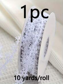 1pc Christmas Snowflake Ribbon, Christmas Gift Wrapping Ribbon, Multi-Color Christmas Decorative Ribbon, Suitable For Gift Wrapping, DIY Bow Making, Wreaths, Christmas Tree Decoration Accessories, Holiday Party Handmade Decoration Supplies - Multicolor - View 12