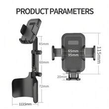 2 In 1 Car Cup Holder Phone Mount, 360° Rotatable Multi-Joint Adjustable Car Drink Cup & Phone Holder, Stable Clamp Cell Phone Stand For Car, Fits Most Vehicle Cup Slots, For Navigation & Drink Storage While Driving - Black - View 2