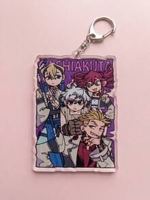 6pcs Gachiakuta Themed Acrylic Keychains, Including Chibi Characters, Logos, Dolls And Anime Poster Illustration Designs, Fashionable Bag Charms, Suitable For: Back To School, Gift For Anime Fans, Exquisite Collection, All Season Use. - Multicolor - View 7