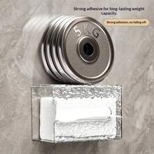 1/2pcs Transparent Ice Pattern Wall-Mounted Tissue Box, Flat Lay Or Wall-Hanging Face Towel Storage Box, Waterproof Bathroom Home Tissue Holder - View 6