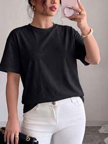 Women T-Shirts - Black - View 1