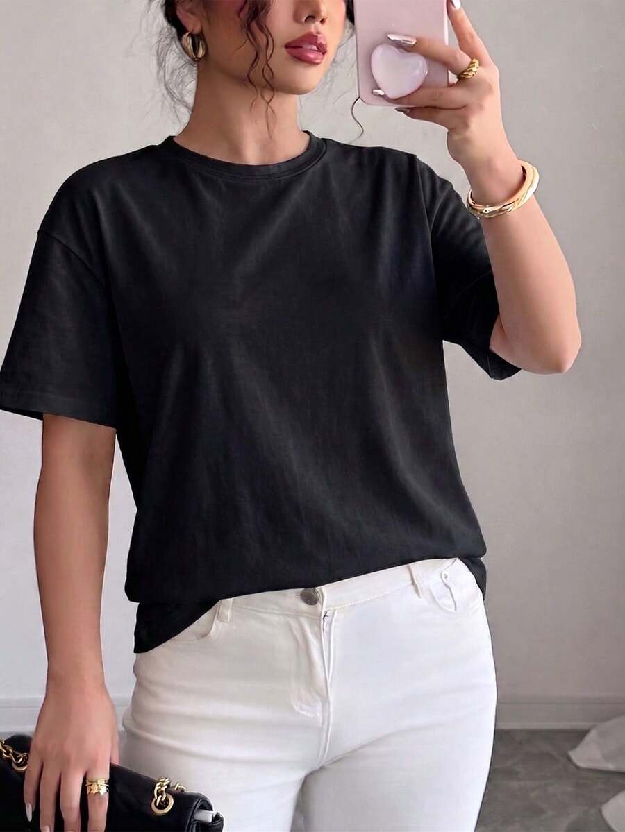 Women T-Shirts - Black - View 1