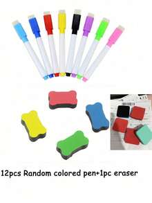 Dry Erase Markers With Eraser Cap; Suitable For Office, Refrigerator And Calendar Use, Also Ideal For School Use Or As A Gift For Friends And Family - Multicolor - View 11