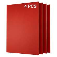 Plywood Sheets A4 4-Pack 3mm Red Pre-Painted Crafting Laser Engraving - View 1