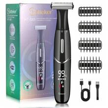 Hatteker 1pc USB Rechargeable Wet & Dry Hair Trimmer With Digital Display, Unisex Full Body Hair Grooming Tool - Multi-color - View 13