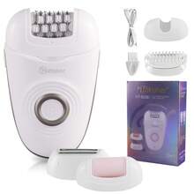 Hatteker 1pc USB Rechargeable 5W Electric Epilator 3-In-1 Multi-Function Hair Remover & Foot File - Multicolor - View 13