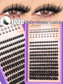 GROINNEYA 226/237/250pcs Pointed False Eyelash Clusters Set, 80-100D Fairy-Like Lightweight Single Clusters, 6-18mm Mixed Length Clusters, Suitable For DIY Cat Eye Eyelashes, Natural Cross Eyelash Clusters Including Lower Lashes, Comes With Glue, Sealer And Tweezers, For Eyelash Extensions - Black - View 13