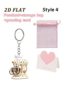 2D Flat Acrylic Decorative Ornament With Baking Mixer Pattern, Christmas-Themed Keychain, Bag Charm. Christmas Baking Gift, Bread Machine Pattern Handbag Charm, Cooking Enthusiast Souvenir, Suitable Birthday Gift, Halloween Christmas Mother's Day Gift - Multicolor - View 15