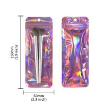 10/50pcs Holographic Pencil Pouches, Reusable Odor-Proof Sealing Bags For Party Favors, Storage, Cosmetics, Jewelry And Pen Packaging - View 7