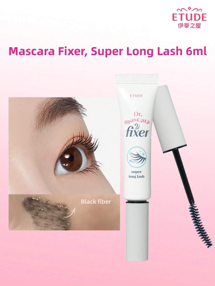 ETUDE Dr. Mascara Eyelash Setting Liquid, Korean Eyelash Primer, Natural Eyelash Extension, Lengthening, Smudge-Proof, Korean Makeup Style, Beauty, Micro-Black Fiber Formula - Micro Black Fiber Primer - View 1