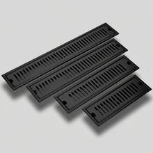 1pc Black Rectangular Floor Drain, Thickened Stainless Steel Design, High Drainage Capacity, Odor Prevention, Suitable For Hotel, Shower Room, Balcony And More - Multiple Sizes Available - Thickened Rectangle - View 10