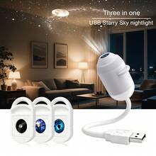 USB Car Starry Sky Projector Light, Starry Sky Projector Lamp With 3/6/12 Projection Film Sheets And Removable Pattern Panels, USB-Powered Portable Mini LED Projector With Adjustable Brightness, Suitable For Car, Bedrooms, Living Rooms - Starry Sky - View 13