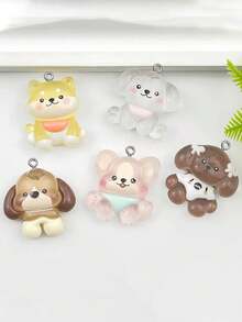 10/20pcs Cartoon Cute Puppy Milk Pendant Jewelry Accessories DIY Phone Chain Keychain Charm - Puppy - View 2