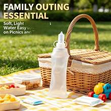 Outdoor Soft Water Bladder Portable Foldable Cycling Soft Water Bottle Sports Hiking Trail Running Backpack TPU Soft Water Bottle - Multicolor - View 3