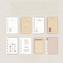 Aesthetic Loose-Leaf Planner Refill Paper, Multi-Functional Planner Inner Pages, Includes To-Do List, Memo And Book Review Pages, Suitable For Personal Time Management - A - View 5