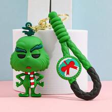 Hasbro Grinch Christmas PVC Figure Keychains With Braided Rope Strap Portable Bag Charm For Collecting Enthusiasts Backpack Handbag Daily Accessory Collection Gift - One Size - View 7