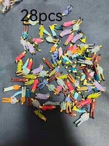 Figur miniatur ini terbuat dari plastik ABS berwarna-warni. Dengan warna-warna cerahnya, figur ini ideal untuk proyek DIY yang melibatkan model kereta api, diorama, model arsitektur, dan berbagai adegan lainnya. Cocok untuk usia 14 tahun ke atas. - Boneka warna-warni - View 8
