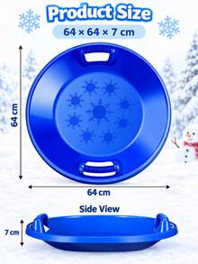1pc Foldable Thickened Ski Sled, Snow Sled, Snow Tube, Snowboard - Multicolor - View 9