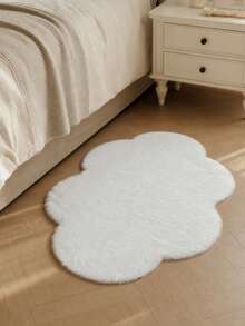Soft Fluffy Rug White Cloud Shape Area Rug,For Bedroom,Living Room,Study,Office,Non-Slip,Cute Rug,Living Room Rug,Bedroom Rugs,Bedside Rug,Faux Fur Rug,Shaggy Rug,Decorative Rug,Play Mat,Bedroom Decor,Autumn Home Decor,Room Decor,Fall Decor - White - View 4