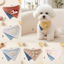 Pet Drool Bib Collar Bandana Triangle Bib For Small And Medium Dogs, Puppies, Cats, Teddy, Bichon, 1pc - Multicolor - View 3
