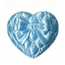 1pc Princess Style Heart-Shaped Satin Large Capacity Jewelry Storage Box, 3D Bow Pearl Quilted Diamond Pattern Jewelry Box, Lolita Girl Heart Portable Ring Earring Dust-Proof Box, Cosmetic Storage, Makeup Brush Box, Large Capacity Makeup Box, Accessory Storage Box, Exquisite Desktop Decor, Creative Birthday Valentine's Day Gift For Girlfriend Best Friend Holiday - Multicolor - View 5