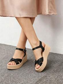 Women Platforms & Wedge Sandals - Black - View 5